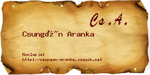 Csungán Aranka névjegykártya