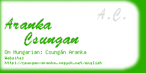 aranka csungan business card